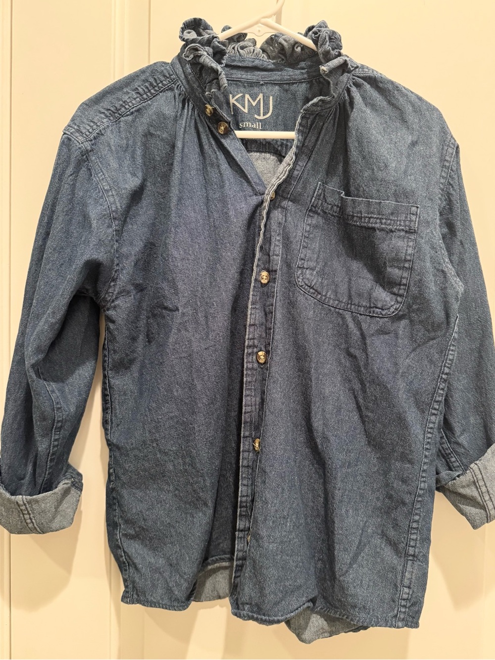 KMJ Kate McHale Jensen Quarantina Denim Shirt Size Small